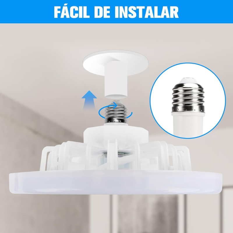 VentiGlow™: Ventilador de techo con luz led y control remoto