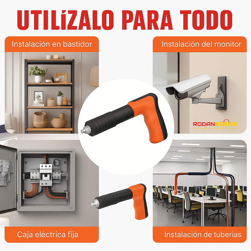 ClavoFácil™: Pistola Fijadora de Clavos Portátil