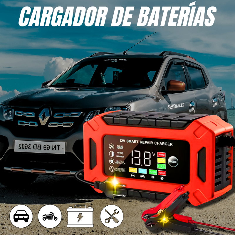 PowerGo™: Cargador Rápido Inteligente para Batería de Coche/Moto