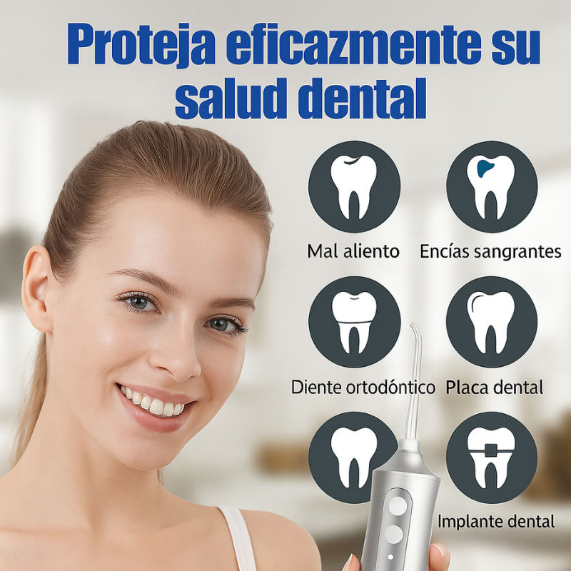 AquaSmile 360™: Limpiador de Dientes Eléctrico Con 5 Boquillas