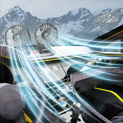 UltraFresh Auto Pro™: Ventilador de Doble Potencia USB para Auto