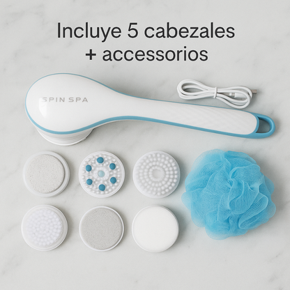SpinSpa™: 5-en-1, Cepillo Corporal Eléctrico Recargable