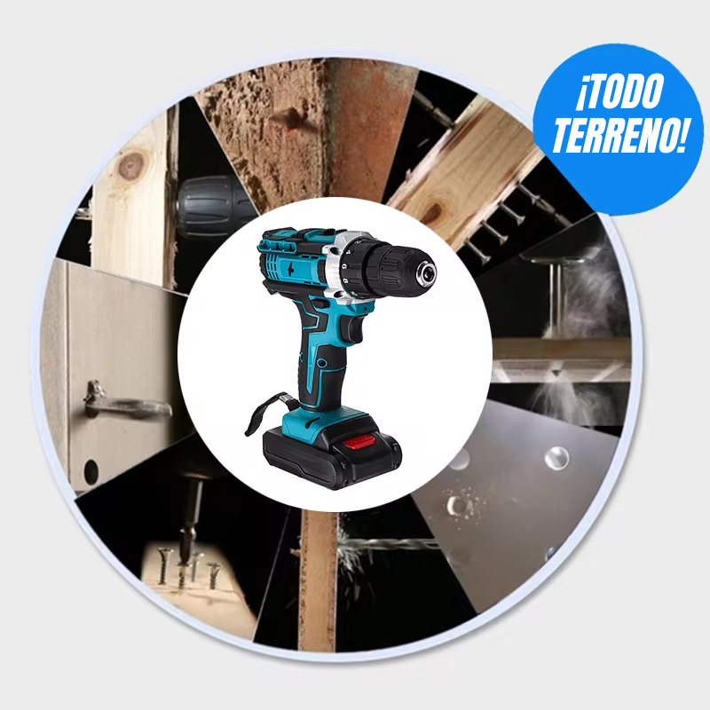 PowerDrill X™: Taladro inalambrico Kit de 30 piezas (2 baterias)