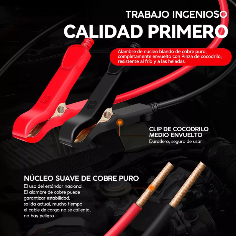 PowerGo™: Cargador Rápido Inteligente para Batería de Coche/Moto