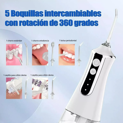 AquaSmile 360™: Limpiador de Dientes Eléctrico Con 5 Boquillas