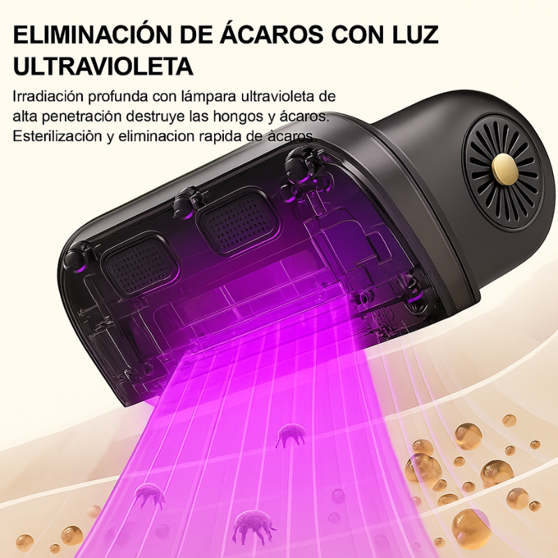 Nuvéa Pro™: Aspiradora portátil con luz UV, Elimina ácaros, polvo y bacterias