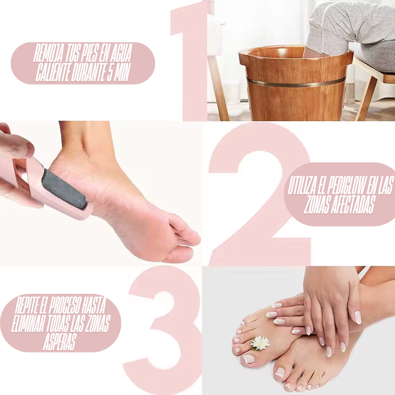 PediGlow™: Limadora Eléctrica, Deja tus Pies Suaves en Segundos
