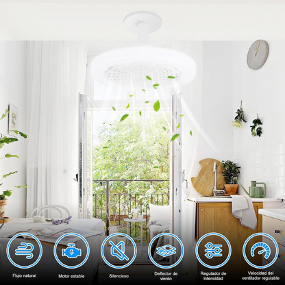VentiGlow™: Ventilador de techo con luz led y control remoto