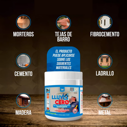 LluviaCero™: Impermeabilizante y Sellador Transparente de 1 Litro