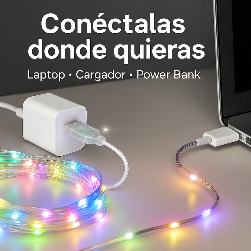 Luces LED Inteligentes RGB 5m™: Ilumina Tu Mundo a Tu Manera