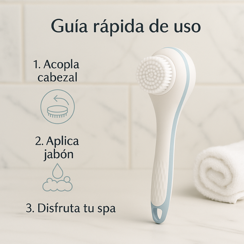 SpinSpa™: 5-en-1, Cepillo Corporal Eléctrico Recargable