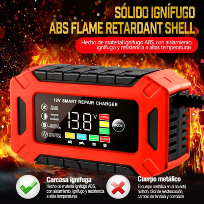 PowerGo™: Cargador Rápido Inteligente para Batería de Coche/Moto