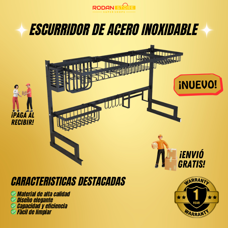 Stainless DryPro™: Escurridor de Platos de Acero Inoxidable