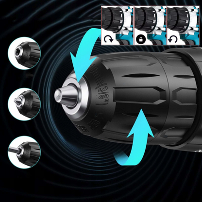 PowerDrill X™: Taladro inalambrico Kit de 30 piezas (2 baterias)