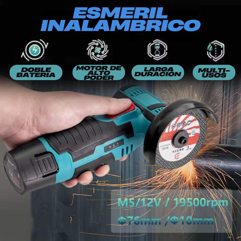 EsmerilPro Max™: Esmeril Inalámbrico Doble Batería