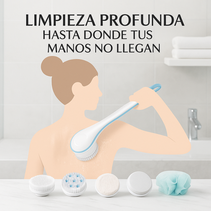 SpinSpa™: 5-en-1, Cepillo Corporal Eléctrico Recargable