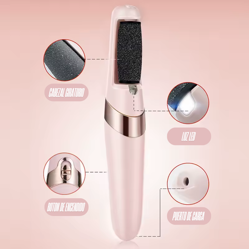 PediGlow™: Limadora Eléctrica, Deja tus Pies Suaves en Segundos