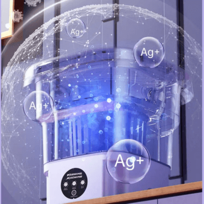 FoldWash™: Mini Lavadora Portátil Plegable Y Secadora Portátil De 9l