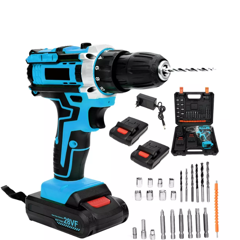 PowerDrill X™: Taladro inalambrico Kit de 30 piezas (2 baterias)