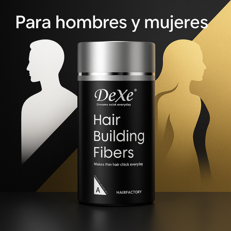 Polvo Capilar de Fibras Dexe™: Solución Inmediata para Zonas con Calvicie | Negro