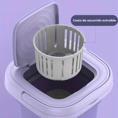 FoldWash™: Mini Lavadora Portátil Plegable Y Secadora Portátil De 9l