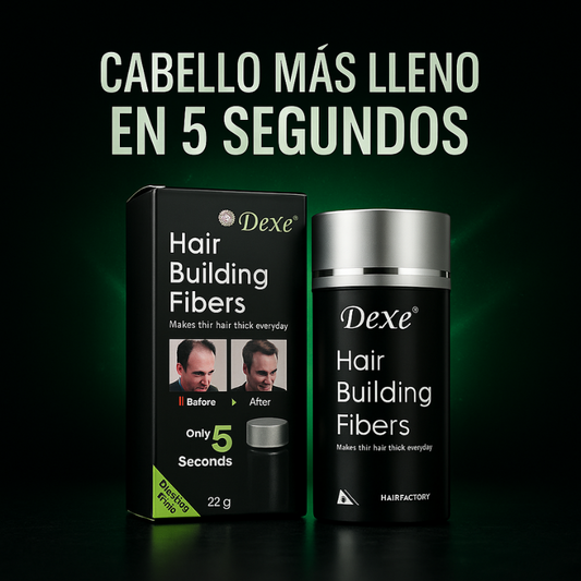 Polvo Capilar de Fibras Dexe™: Solución Inmediata para Zonas con Calvicie | Negro
