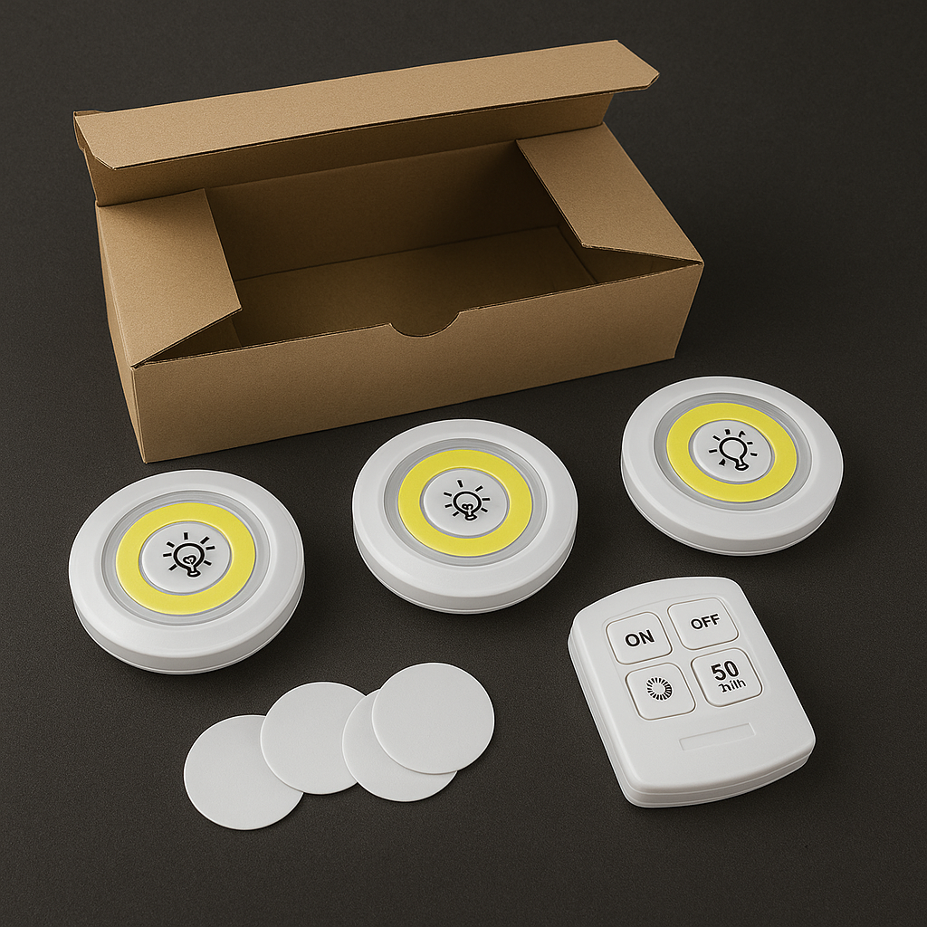 LumiSet Pro™💡☀️: Set de 3 Luces led con Control Remoto