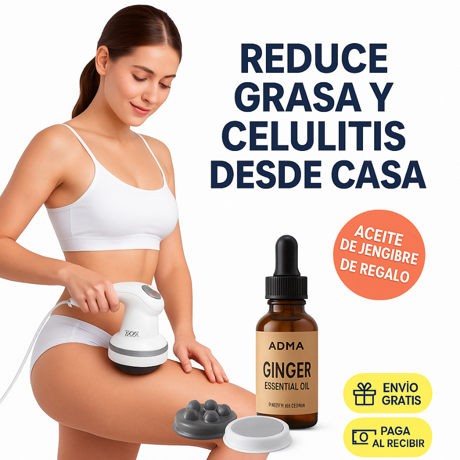 Body Innovation – Masajeador Reductor + Aceite de Jengibre GRATIS | Tonifica y Elimina Grasa desde Casa