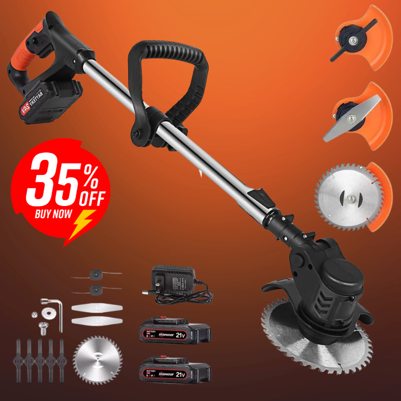 Podamax Pro™: Podadora Inalámbrica de Alto Poder con 2 Baterías de 21V