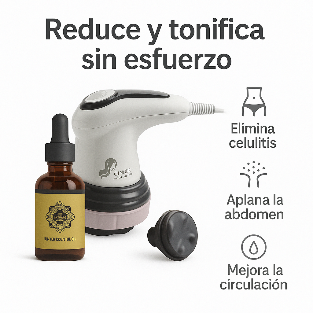 Body Innovation – Masajeador Reductor + Aceite de Jengibre GRATIS | Tonifica y Elimina Grasa desde Casa